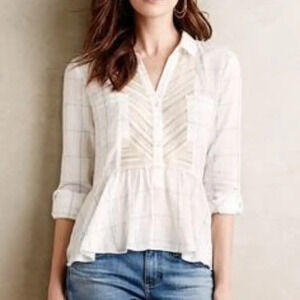 Anthropologie Maeve Southbound Button‎ Down Size 0